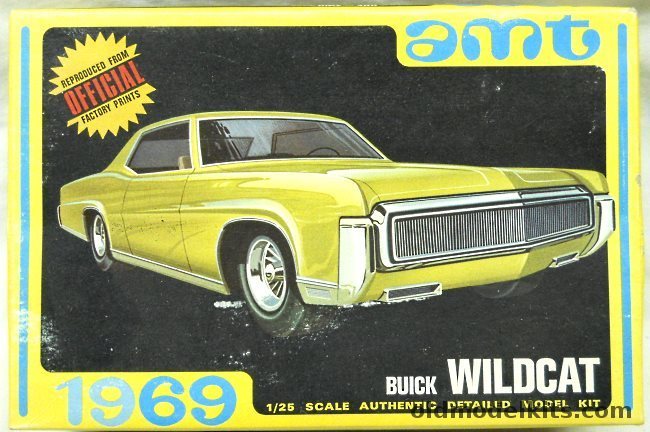 AMT 1/25 1969 Buick Wildcat 2 Door Hardtop -Stock or Custom, Y916-200 plastic model kit